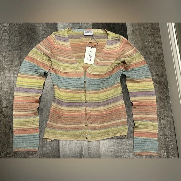NEW Kapri Lila Cardigan - pastel striped knit - Picture 3 of 3